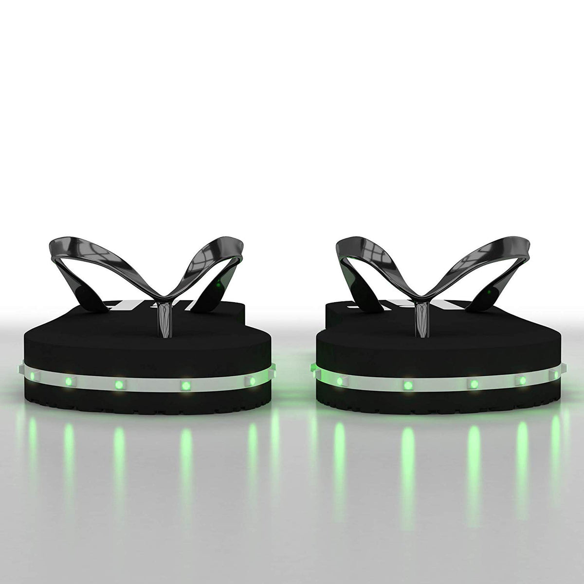 Litflip Light-Up Flip Flop Sandals for Men & Women, Water-Resistant &  Sandproof, Black, Glowing LED Lights, Double USB Recharging Cable